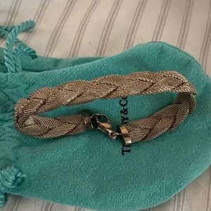 Rare, vintage Tiffany & Co. 925 Sterling Silver mesh bracelet